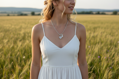 Collar romántico con corazón