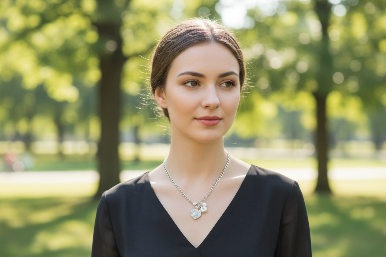 Collar romántico con corazón