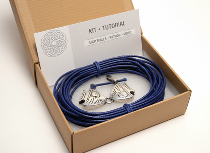 Kit y tutorial para hacer pulsera trenzada estilo marinero con cierre de pez