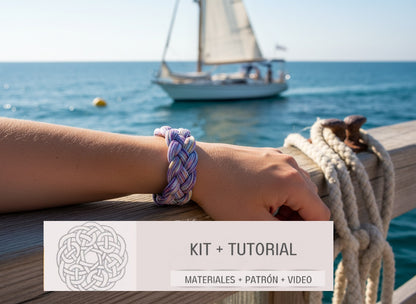 Kit  con instrucciones para hacer una pulsera trenzada facil