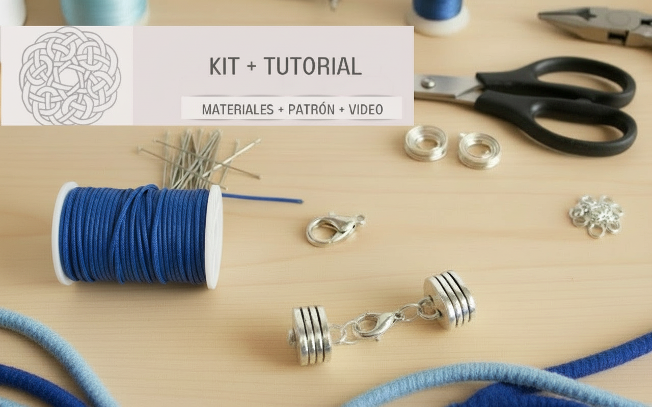 Kit  con instrucciones para hacer una pulsera trenzada facil