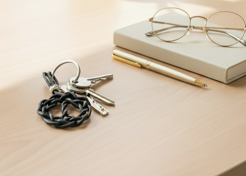 Llavero de cuero con símbolo celta árbol de la vida