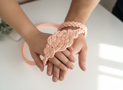 Cordón símbolo celta del amor eterno para bodas. Handfasting cord