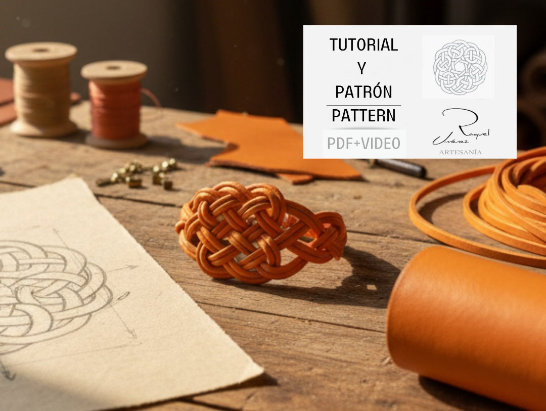Patrón y tutorial para hacer pendientes y pulsera con nudos celtas. Raquel Jiménez Artesanía