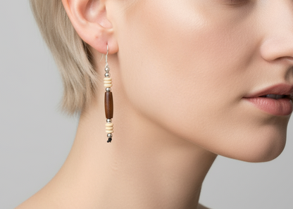 Pendientes estilo africano de asta