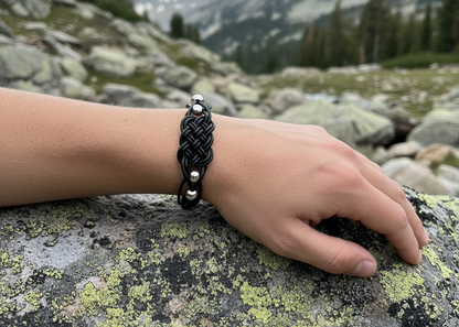 Pulsera de cuero trenzado unisex