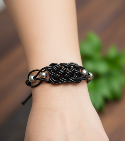 Bracelet en cuir tressé pour homme ou femme