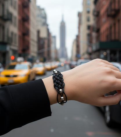 Bracelet en cuir tressé pour homme ou femme