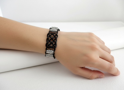 Bracelet en cuir avec nœuds tressés pour homme et femme