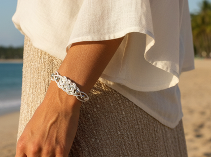 Pulsera de cuero trenzado para hombre o mujer