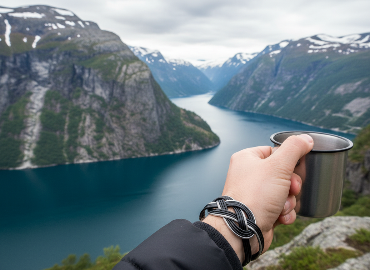Pulsera unisex de cuero con nudo infinito