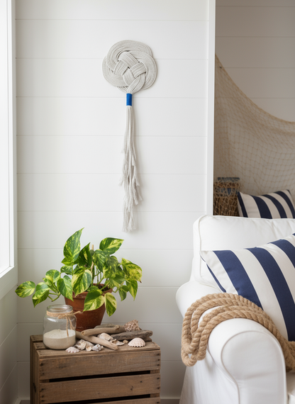 tapiz de macramé para decoración de pared