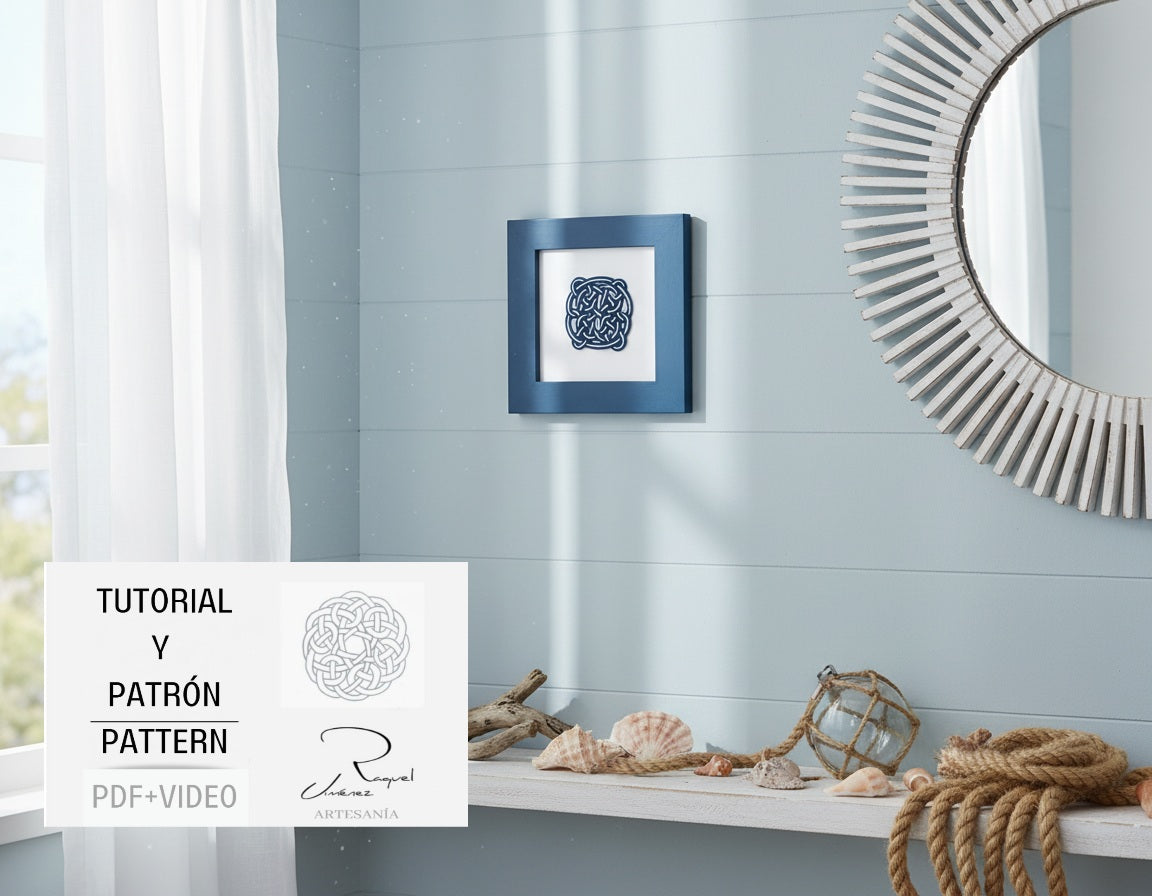Tutorial y patrón para hacer mandalas celtas pdf y video. Raquel Jimenez Artesanía