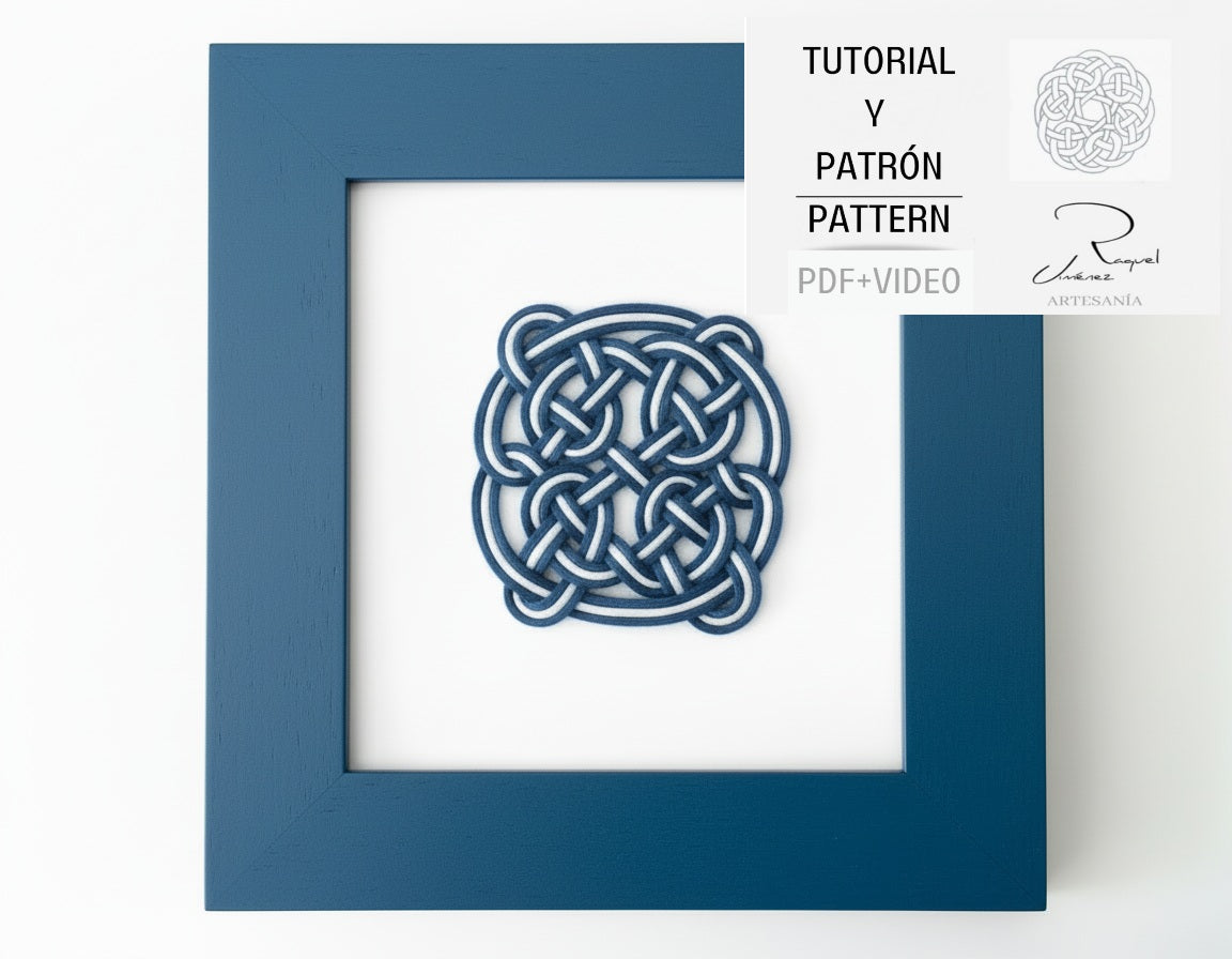 Tutorial y patrón para hacer mandalas celtas pdf y video. Raquel Jimenez Artesanía