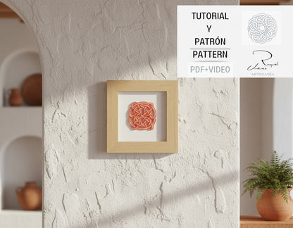 Tutorial y patrón para hacer mandalas celtas pdf y video. Raquel Jimenez Artesanía