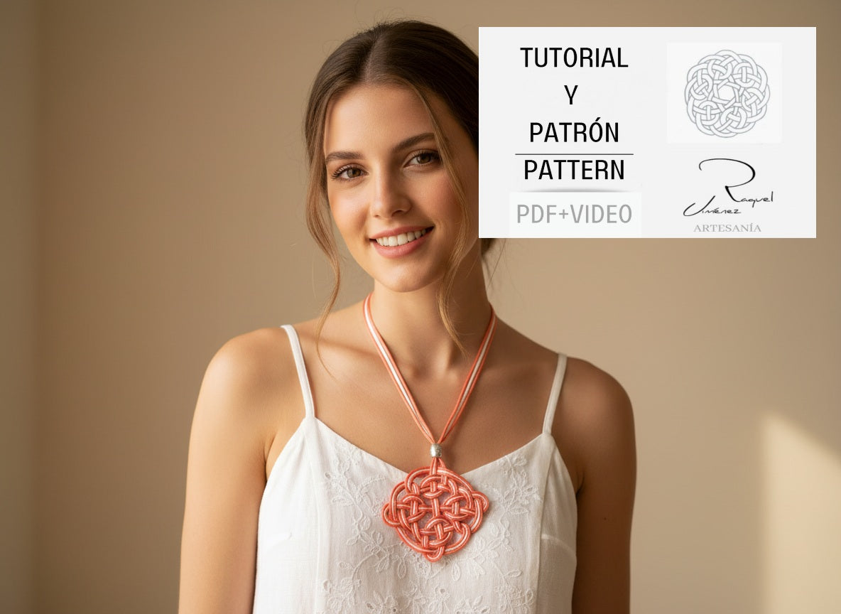 Tutorial y patrón para hacer mandalas celtas pdf y video. Raquel Jimenez Artesanía