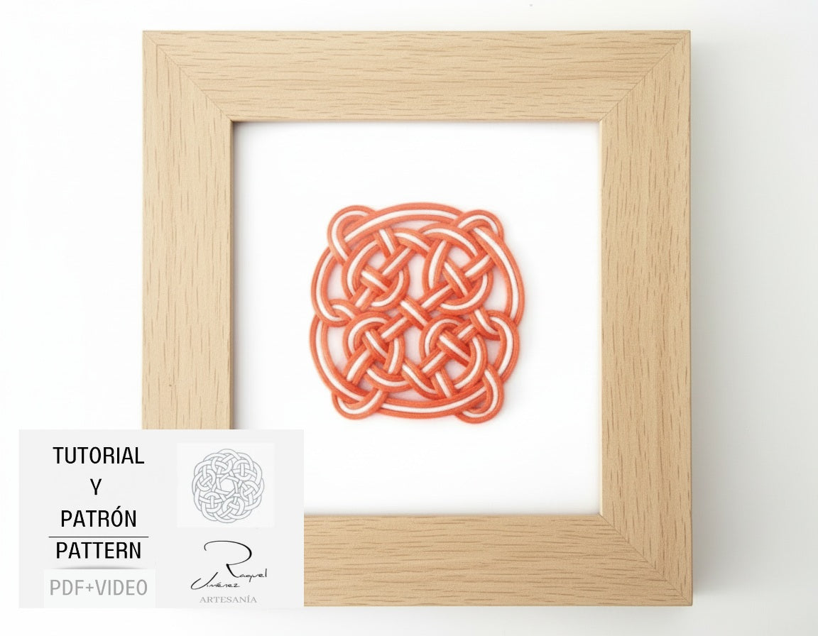 Tutorial y patrón para hacer mandalas celtas pdf y video. Raquel Jimenez Artesanía