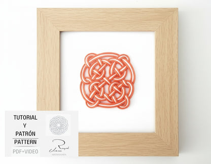 Tutorial y patrón para hacer mandalas celtas pdf y video. Raquel Jimenez Artesanía