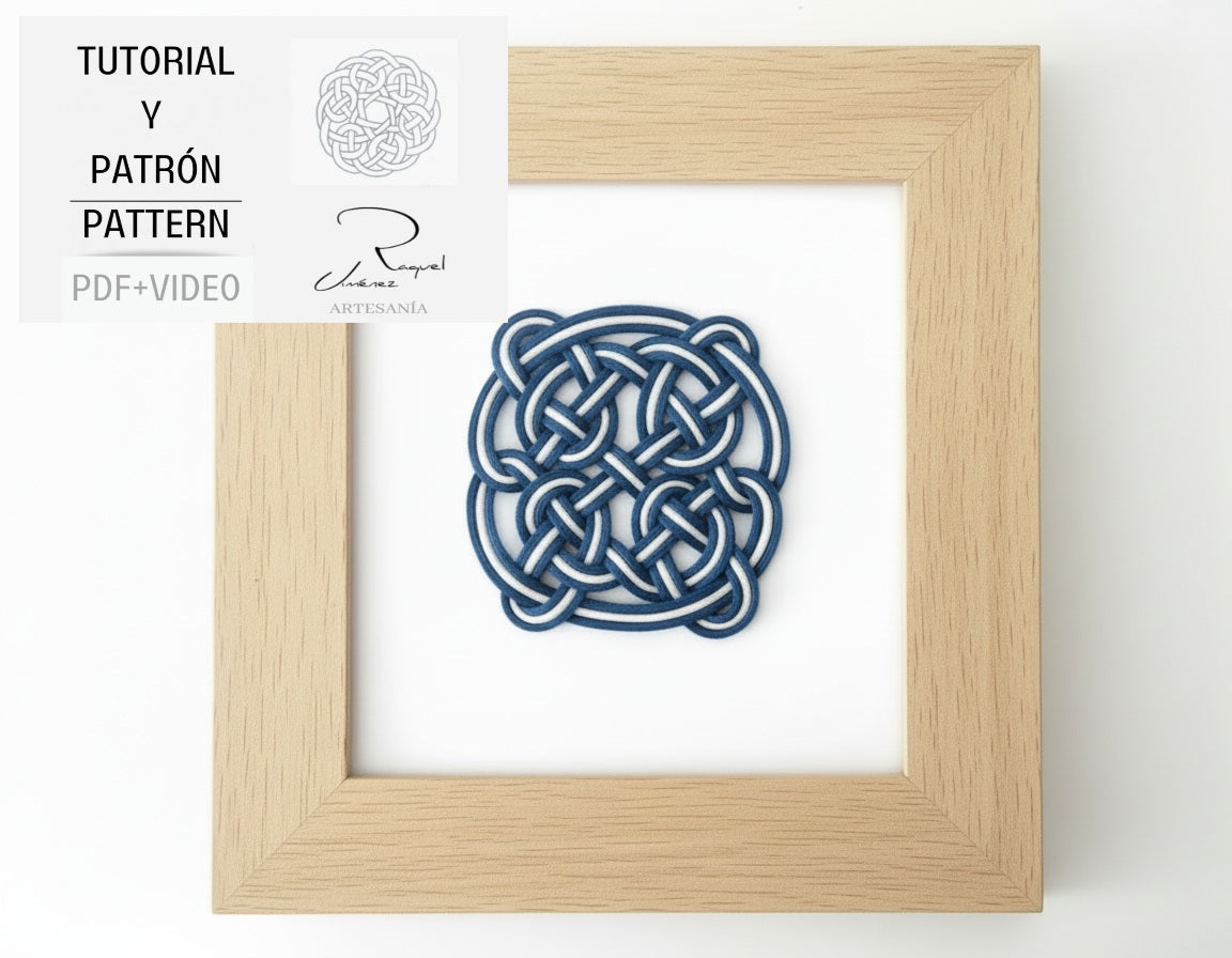 Tutorial y patrón para hacer mandalas celtas pdf y video. Raquel Jimenez Artesanía