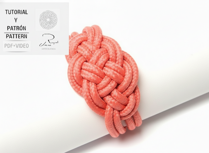 Kit et tuto avec du matériel pour réaliser un bracelet noeud marin en macramé