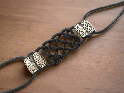 Bracelet en cuir avec nœuds tressés pour homme et femme