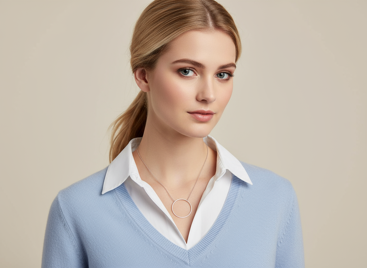 Colgante minimalista geométrica con circulo de acero