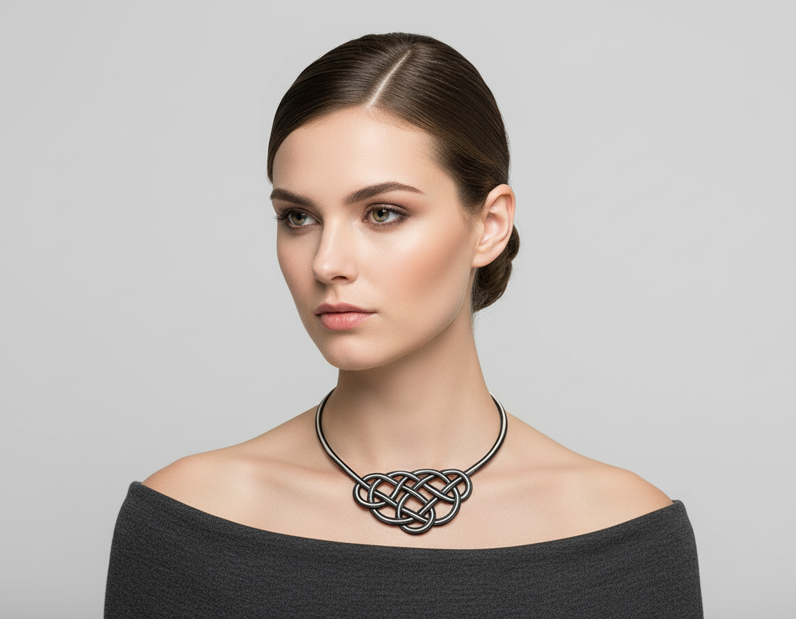 Collier en cuir noué en trois couleurs personnalisables