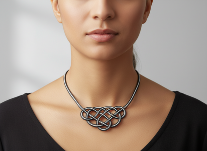 Collier en cuir noué en trois couleurs personnalisables