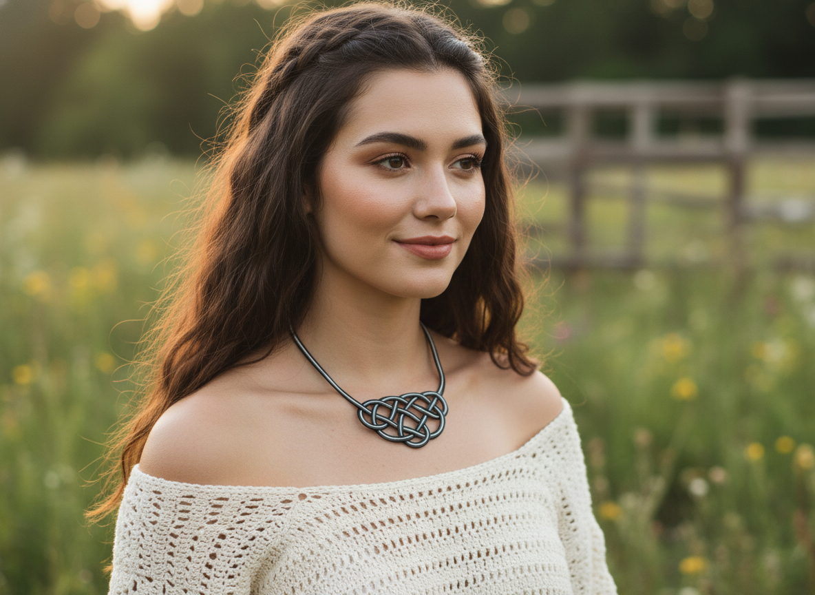 Collier en cuir noué en trois couleurs personnalisables