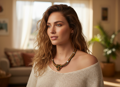 Collar con nudo celta corazón