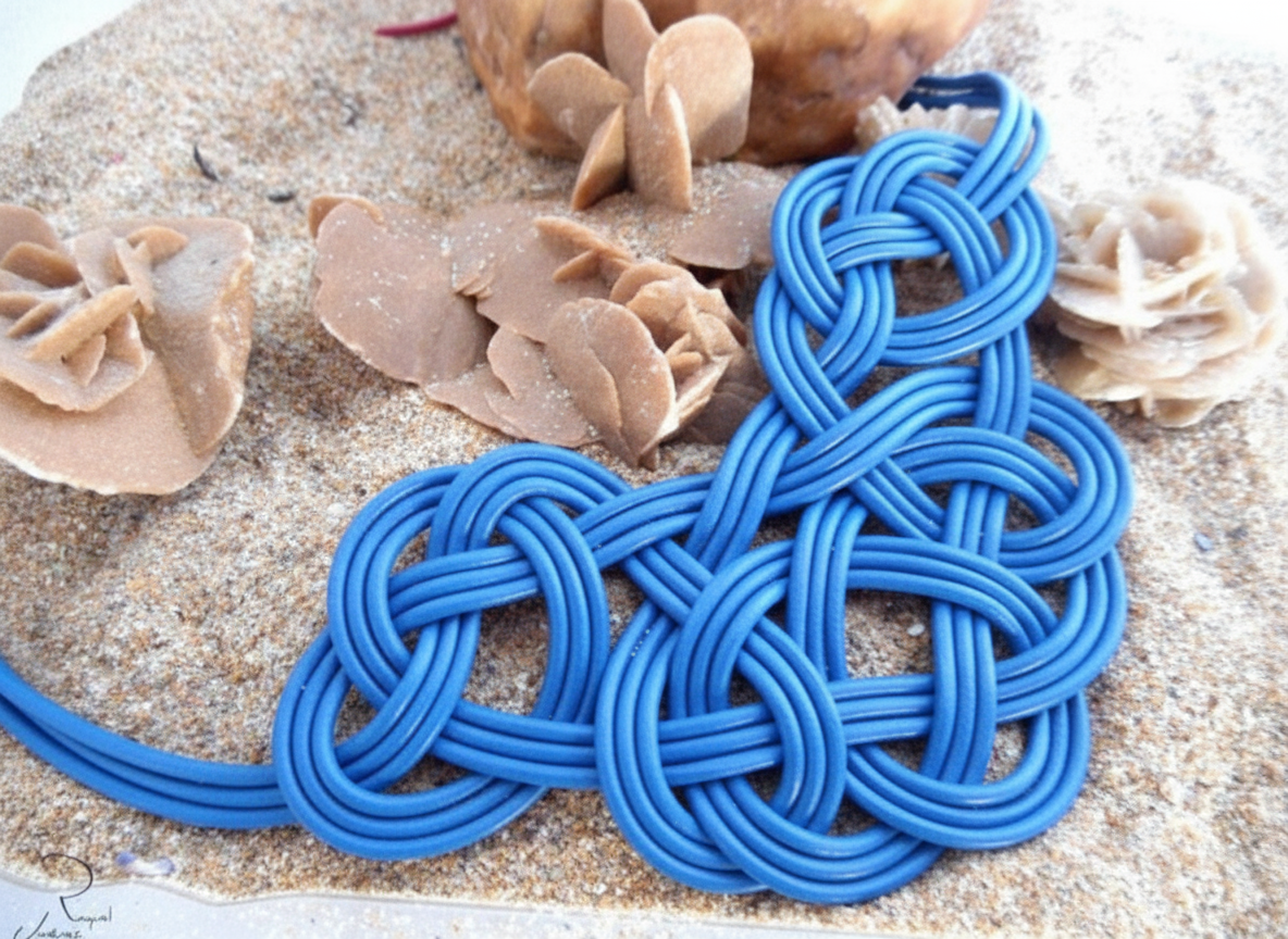 Leather necklace with braided celtic knot for women.