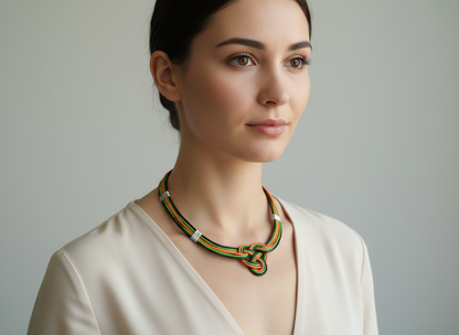 Collar con nudo celta corazón