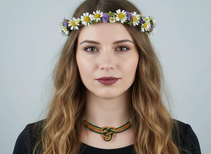 Collar con nudo celta corazón