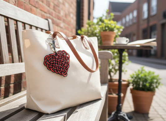 charm para bolso con forma de corazón