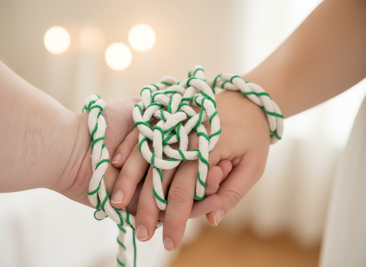 Cordon de mariage avec nœud celtique de l'amour éternel. Cordon de baptême

