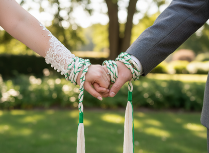 Cordon de mariage avec nœud celtique de l'amour éternel. Cordon de baptême

