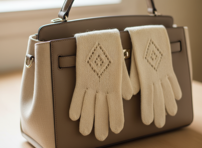 Modèle avec instructions pour tricoter des gants de laine sans couture