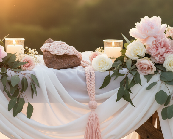 Cordón símbolo celta del amor eterno para bodas. Handfasting cord