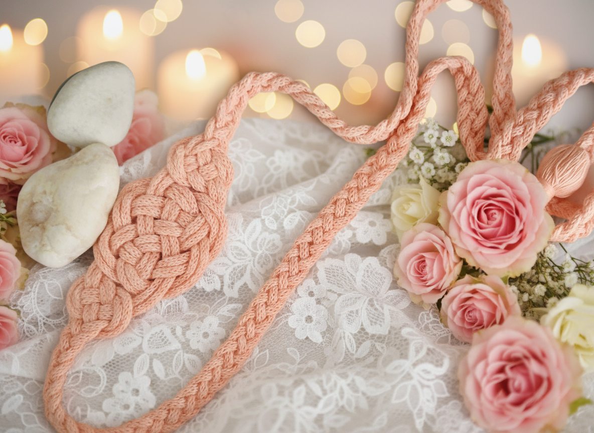 Cordón símbolo celta del amor eterno para bodas. Handfasting cord