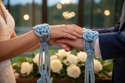 handfasting cord. Cordón rito unión de manos para bodas . Raquel Jiménez Artesanía