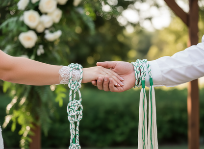 Cordon de mariage avec nœud celtique de l'amour éternel. Cordon de baptême

