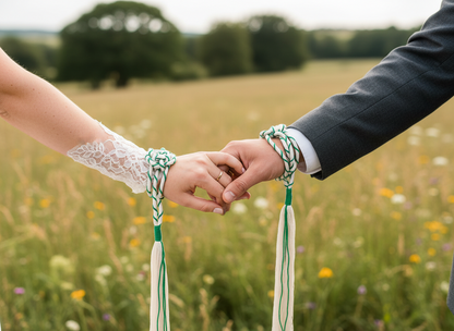 Cordon de mariage avec nœud celtique de l'amour éternel. Cordon de baptême

