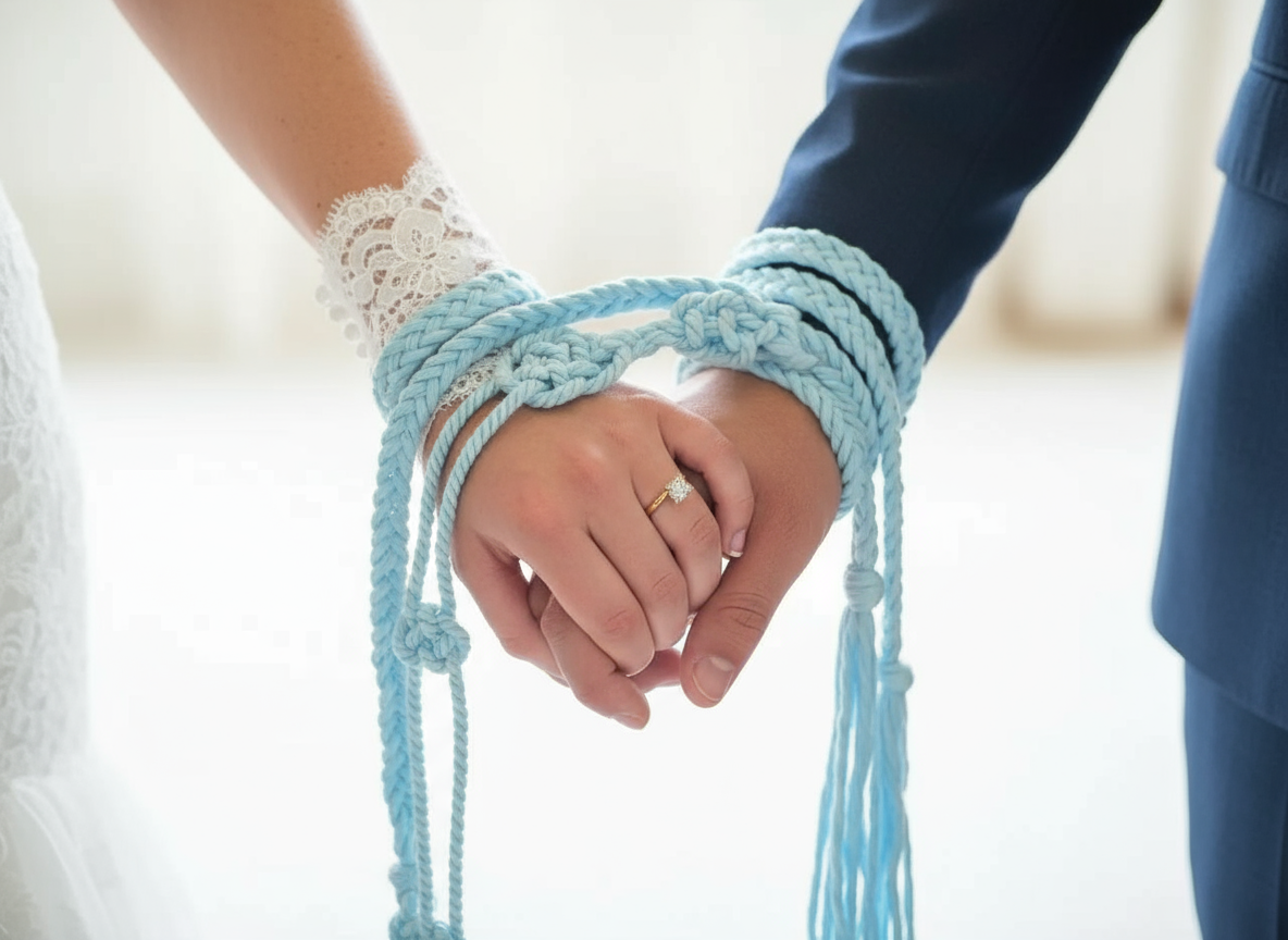 handfasting cord. Cordón rito unión de manos para bodas . Raquel Jiménez Artesanía