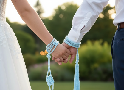 handfasting cord. Cordón rito unión de manos para bodas . Raquel Jiménez Artesanía