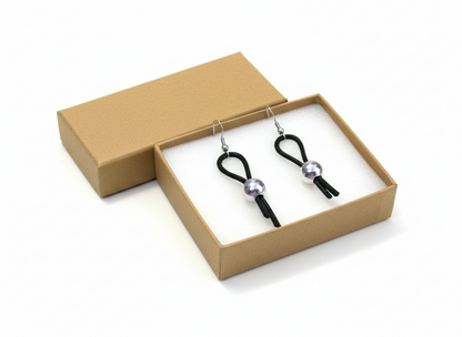 Long leather and silver earrings for personalized boho and hippie style