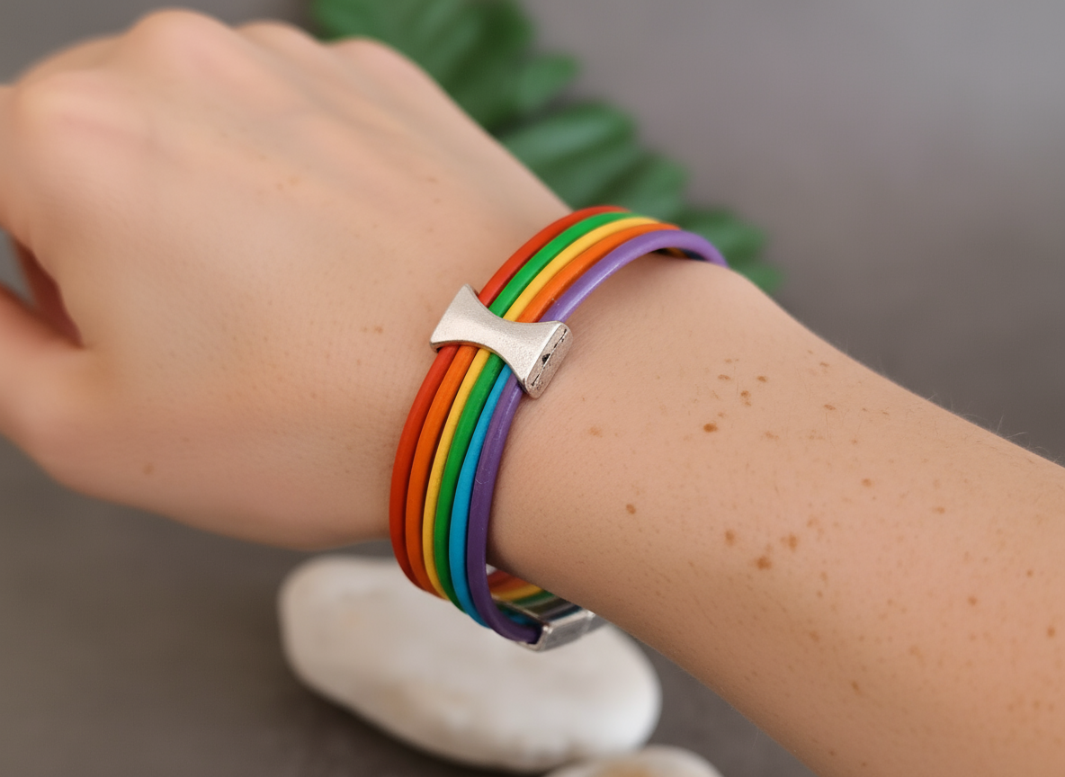 Pulsera Arco Iris con cierre magnético