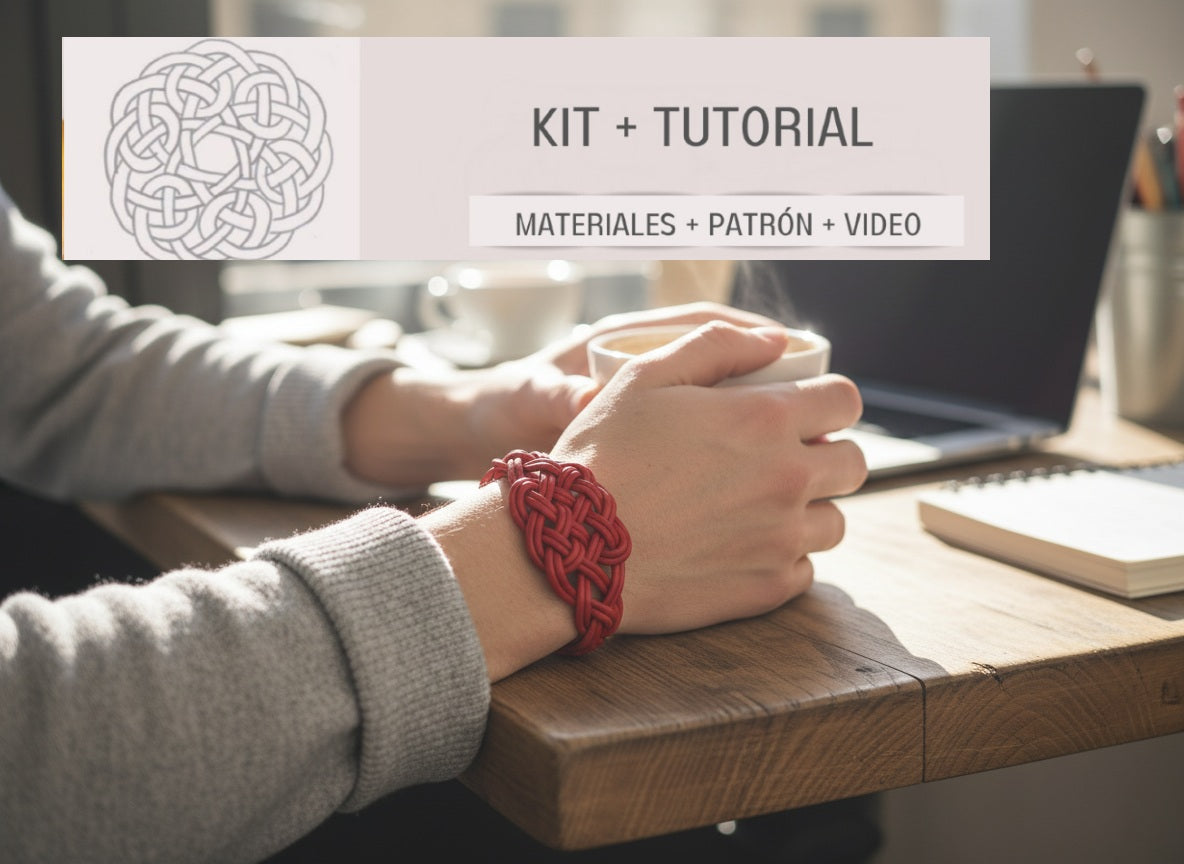 kit para hacer pulsera  con nudos 