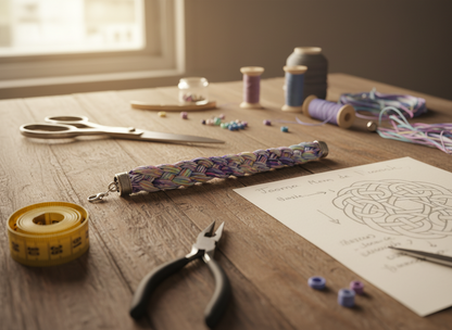 Kit et tuto pour bracelet fil tressé multicolore