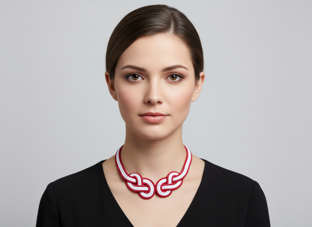 Kit collier, matériaux et tuto pour collier noeud marin en macramé