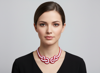 Kit collier, matériaux et tuto pour collier noeud marin en macramé